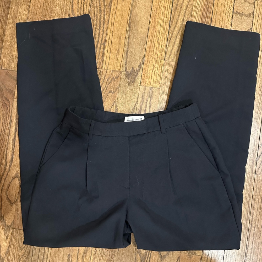 Abercrombie Black Pleated Trousers